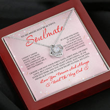 Load image into Gallery viewer, To My Magically Beautiful Soulmate Necklace, Beautiful Necklace For Soulmate, Love Knot Silver Necklace
