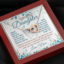 Load image into Gallery viewer, To My Lovely Daughter Necklace, Daughter Gift, Interlocking Heart Necklace For Daughter
