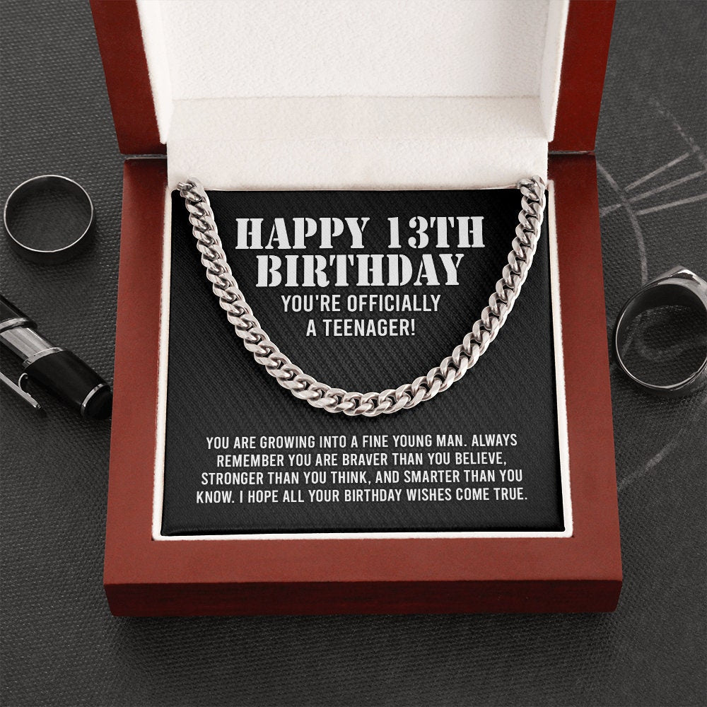 Happy 13th Birthday You're Officially A Teenager Necklace, 13th Birthday Gift