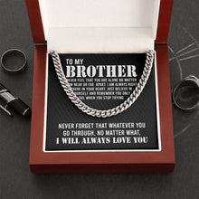Load image into Gallery viewer, To My Brother Necklace, Best Gift For Brother From Sister, To My Big Brother Necklace

