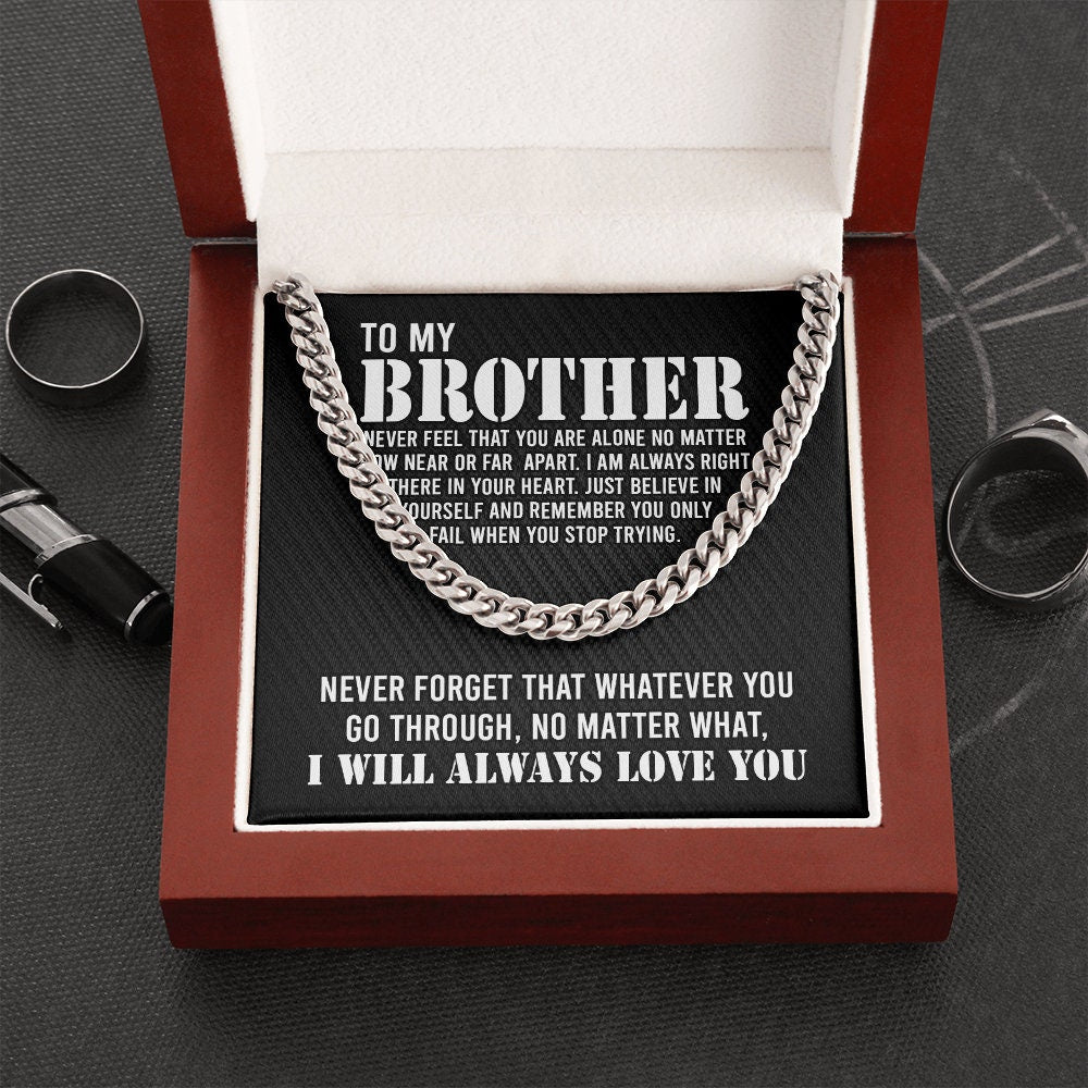 To My Brother Necklace, Best Gift For Brother From Sister, To My Big Brother Necklace
