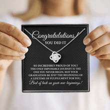 Load image into Gallery viewer, Congratulations You Did It Necklace, Graduation Day Necklace, Graduation Party Gift
