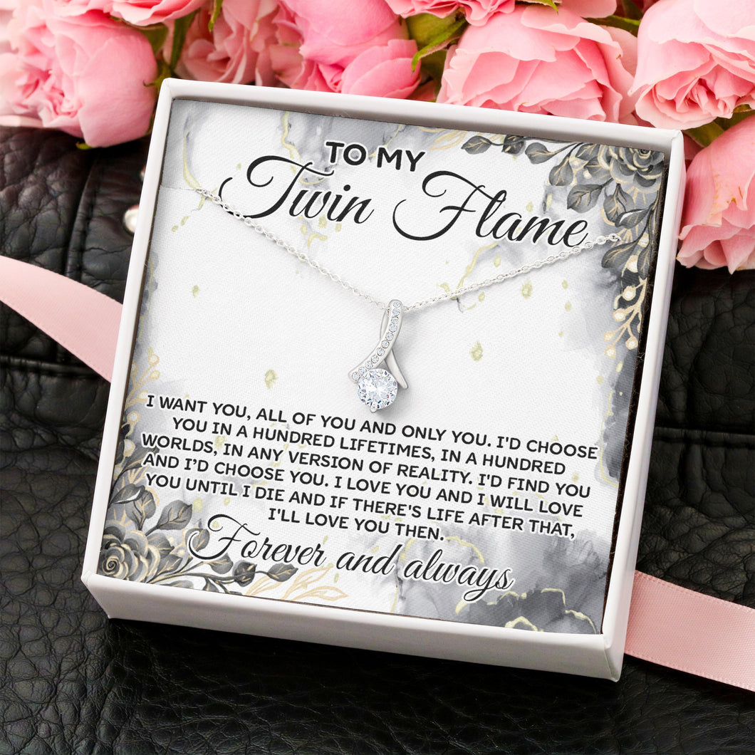 To My Twin Flame Necklace, Gift To Girlfriend, Soulmate Alluring Beauty Necklace, Anniversary Gift