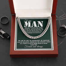 Load image into Gallery viewer, To My Man Necklace, Promise Necklace For Him, Anniversary Gift For Man, To My Boyfriend Necklace
