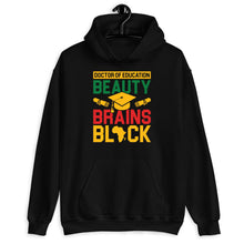 Load image into Gallery viewer, Doctor Of Education Beauty Brains Black Shirt, Doctorate Graduation Shirt, EdD Dissertation Shirt
