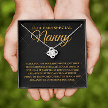 Load image into Gallery viewer, To A Very Special Nanny Necklace, Thank You Gift For Nanny, Thank You Gift For Nanny
