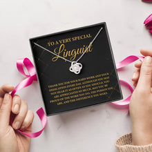 Load image into Gallery viewer, To A Very Special Linguist Necklace, Awesome Linguist Necklace, Language Lover Jewelry
