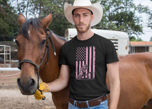 Load image into Gallery viewer, Barrel Racing USA American Flag Shirt, Barrel Racer Shirt, Love Horse Shirt, Horse Riding Shirt
