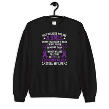 Load image into Gallery viewer, Fibromyalgia Shirt, Fibromyalgia Pain Awareness Shirt, Purple Ribbon Shirt, Fibromyalgia Warrior Shirt
