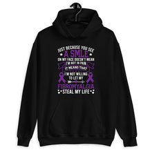 Load image into Gallery viewer, Fibromyalgia Shirt, Fibromyalgia Pain Awareness Shirt, Purple Ribbon Shirt, Fibromyalgia Warrior Shirt
