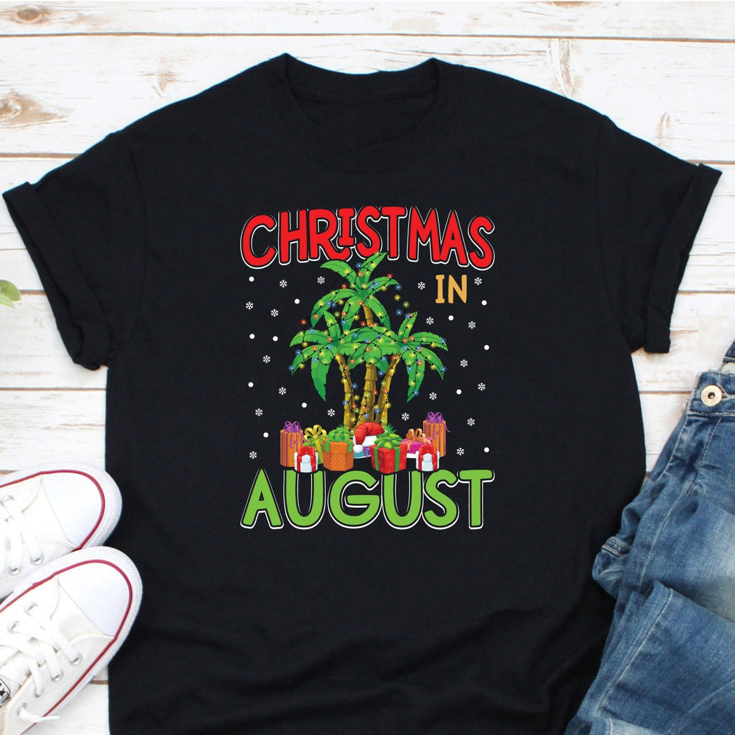 Christmas In August Shirt, Summer Christmas Shirt, Summer Santa Shirt, Mid Of Year Shirt, Santa Beach Shirt