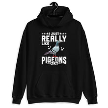 Load image into Gallery viewer, I Just Really Like Pigeons OK? Shirt, Pigeon Lover Shirt, Pigeon Fancier Gift, Pigeon Owner Tee
