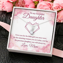 Load image into Gallery viewer, To My Daughter Love Mom, To Our Daughter Necklace, Daughter Gift, Pendant Necklace Daughter Gift
