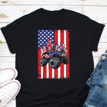 Load image into Gallery viewer, Monster Truck USA Flag Shirt, 4th Of July Shirt For Kids, 4th Of July Shirt For Boys Girls, 4th Of July Shirt
