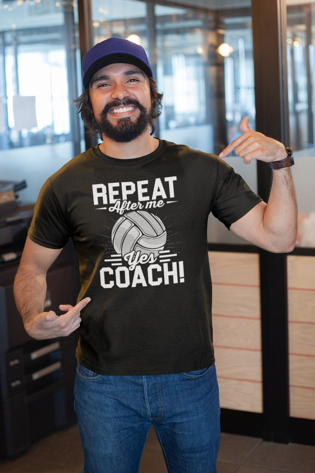 Repeat After Me Yes Coach Shirt, Volleyball Shirt, Volleyball Player, Volleyball Coach Shirt