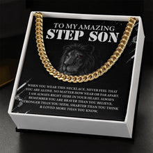 Load image into Gallery viewer, To My Amazing Step Son Necklace, Gift For Stepson On Adoption, Stepson Birthday Gift, Bonus Son Necklace Gift
