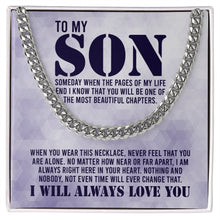 Load image into Gallery viewer, To My Son I Will Always Love You Necklace, Necklace For Son, Son Necklace Gifts, Love From Mom To Son
