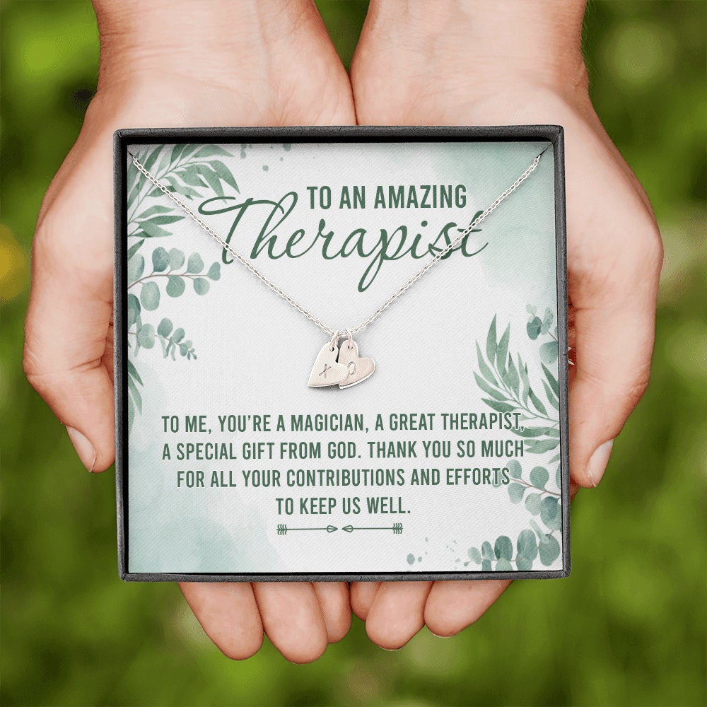 To An Amazing Therapist Necklace, Physical Therapist Gift, Occupational Therapist Gift, Physical Therapist