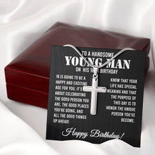 Load image into Gallery viewer, To A Handsome Young Man Happy Birthday Necklace, Sentimental Boyfriend Birthday
