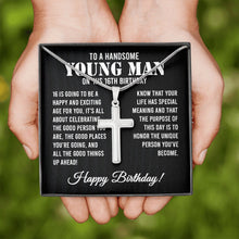 Load image into Gallery viewer, To A Handsome Young Man Happy Birthday Necklace, Sentimental Boyfriend Birthday
