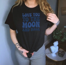 Load image into Gallery viewer, Love You To The Moon And Back Shirt, I Love Shirt, Moonlight Love Shirt, Valentines Love Shirt, Lover Shirt
