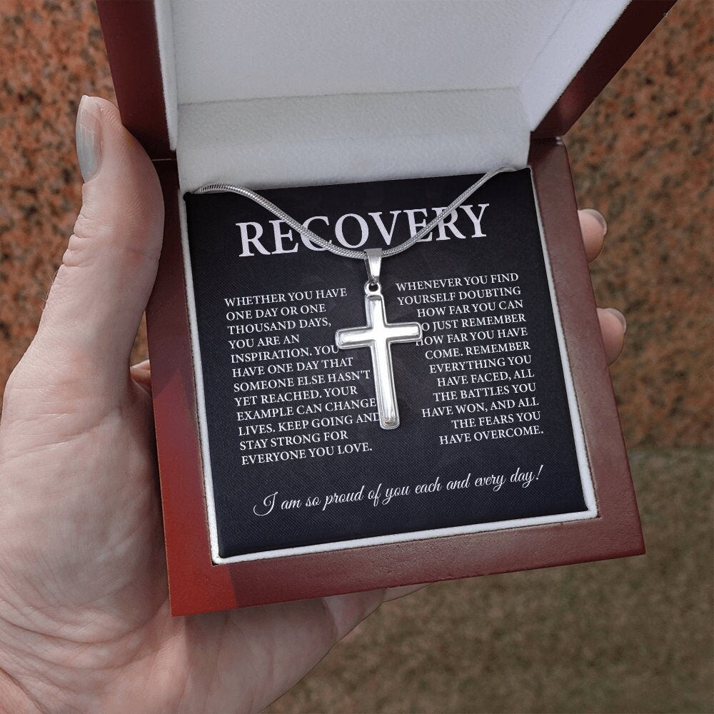 Recovery Necklace, Healing Jewelry, Never Give Up Necklace, To A Strong Women, Feel Better Gift