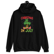 Load image into Gallery viewer, Christmas In July Shirt, Palm Tree Summer Vacation Shirt, Hello Summer Shirt, Summer Santa Shirt
