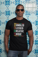 Load image into Gallery viewer, HBCU Shirt, Humbled Blessed Creative Unique Shirt, Black Lives Matter Shirt, Black History Month Shirt
