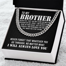 Load image into Gallery viewer, To My Brother Necklace, Best Gift For Brother From Sister, To My Big Brother Necklace
