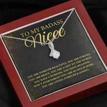 Load image into Gallery viewer, To My Badass Niece Necklace, Aunt Niece Necklace, Uncle Niece Necklace, Gift For Niece From Aunt
