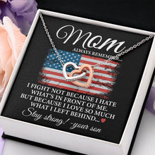 Load image into Gallery viewer, Mom Always Remember... Stay Strong Necklace, Sentimental Son Gift, From Son To Mom, Love Mom Necklace
