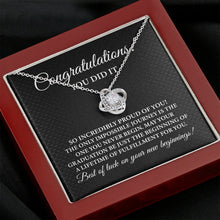 Load image into Gallery viewer, Congratulations You Did It Necklace, Graduation Day Necklace, Graduation Party Gift
