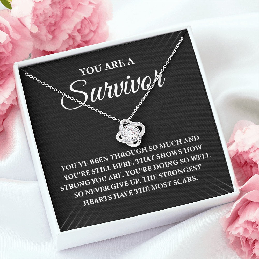 You Are A Survivor Necklace, Warrior Gift, Survivor Gift, Recovery Necklace, Encouragement Gift