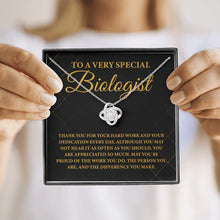 Load image into Gallery viewer, To A Very Special Biologist Necklace, Biologist Appreciation Gift, Biology Professor Shirt
