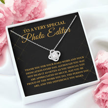 Load image into Gallery viewer, To A Very Special Photo Editor Necklace, Necklace Gift For Photo Editor, Photo Editor Appreciation Gift
