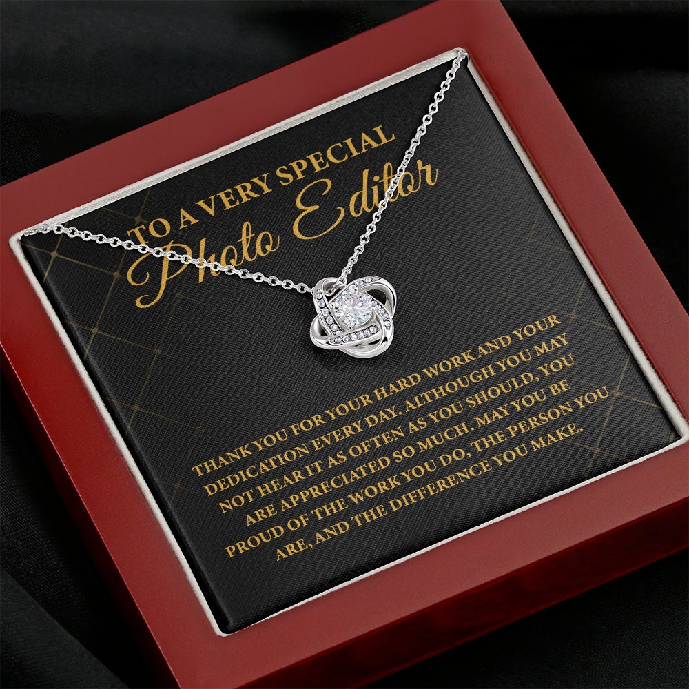 To A Very Special Photo Editor Necklace, Necklace Gift For Photo Editor, Photo Editor Appreciation Gift