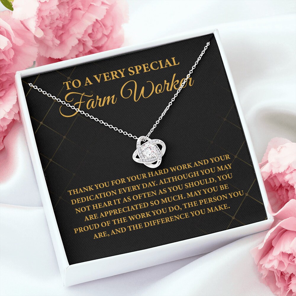 To A Very Special Farm Worker Necklace, Great Farm Worker Gift, Farm Worker Appreciation Necklace