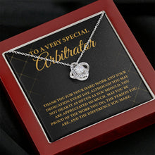 Load image into Gallery viewer, To A Very Special Arbitrator Necklace, Arbitrator Mediator Necklace Gift, Arbitration Conciliator
