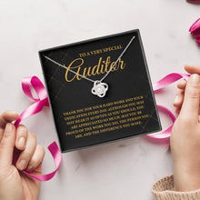 Load image into Gallery viewer, To A Very Special Auditor Necklace, Auditor Birthday Gift, Auditor Thank You Gift
