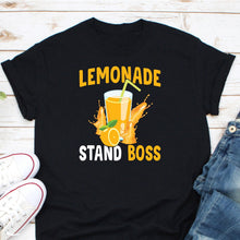 Load image into Gallery viewer, Lemonade Stand Boss Shirt, Lemon Juice Shirt, Lemonade Drinking Shirt, Awesome Lemonade Squad Shirt
