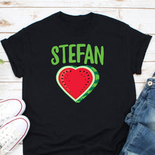 Load image into Gallery viewer, Kids Watermelon Shirt Personalised, Watermelon Fan Shirt, Watermelon Party Shirt, Summer Fruit Shirt
