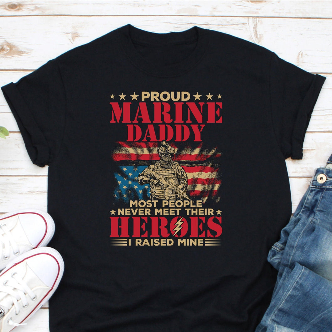 Proud Marine Daddy Shirt, Marine Father Shirt, Marine Veteran Shirt, Navy Dad Shirt, USA Navy Dad