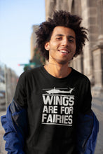 Load image into Gallery viewer, Wings Are For Fairies, Helicopter Pilot Shirt, Aviation Pilot Shirt, Helicopter Shirt
