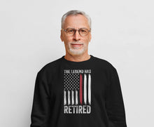 Load image into Gallery viewer, The Legend Has Retired Shirt, Retired Firefighter Legend Shirt, Firefighter Retirement Shirt
