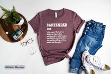 Load image into Gallery viewer, Bartender Definition Shirt, Professional Bartender Gift, Barman Shirt, Barista Shirt, Bartending Shirt
