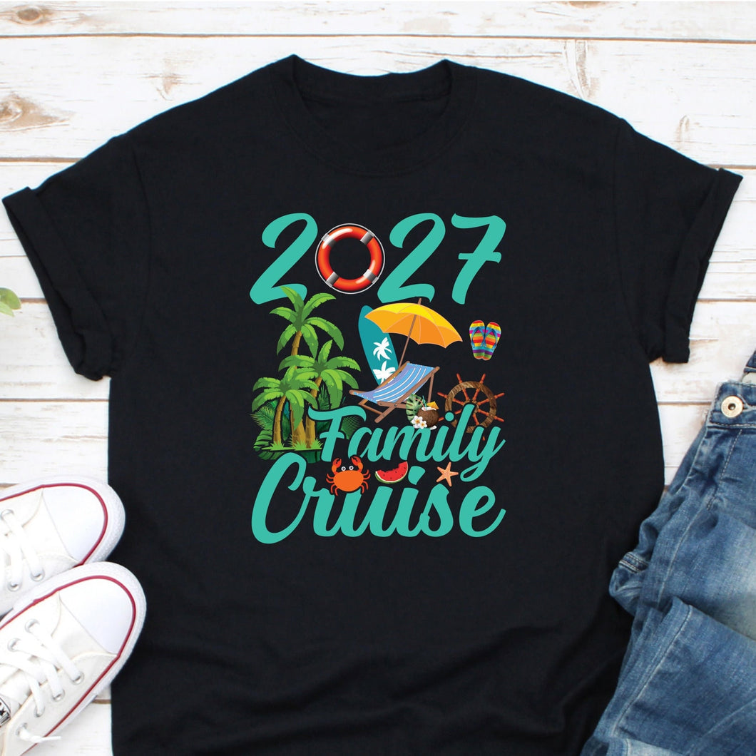 2027 Family Cruise Shirt, Family Beach Vacay Shirt, Cruise Vacation Shirt