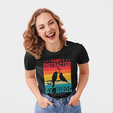 Load image into Gallery viewer, Easily Distracted By Birds Shirt, Bird Watching Shirt, Bird Nerd Lover Shirt, Ornithologist Shirt
