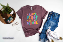 Load image into Gallery viewer, Happy First Day Of School Shirt, 1st Day Of School Shirt, Kindergarten Shirt, School Life Shirt
