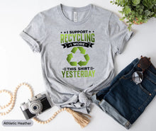 Load image into Gallery viewer, I Support Recycling I Wore This Shirt Yesterday Shirt, Boys Truck Shirt, Dump Truck Shirt, Kids Trash Truck Shirt
