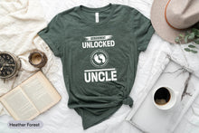 Load image into Gallery viewer, Achievement Unlocked Uncle Shirt, New Uncle Shirt, Uncle To Be Shirt, Uncle Announcement Shirt
